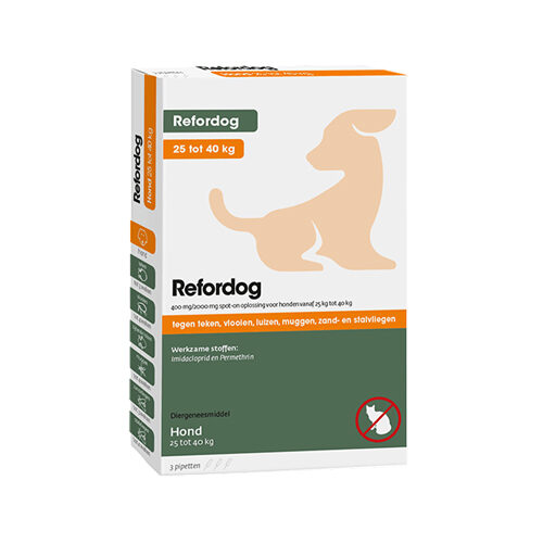 Refordog Spot-On - 25 til 40 kg - 3 pipetter