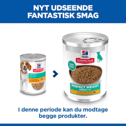 Hill's Science Plan Perfect Weight - Adult - Kylling og Grøntsager - Dåse
