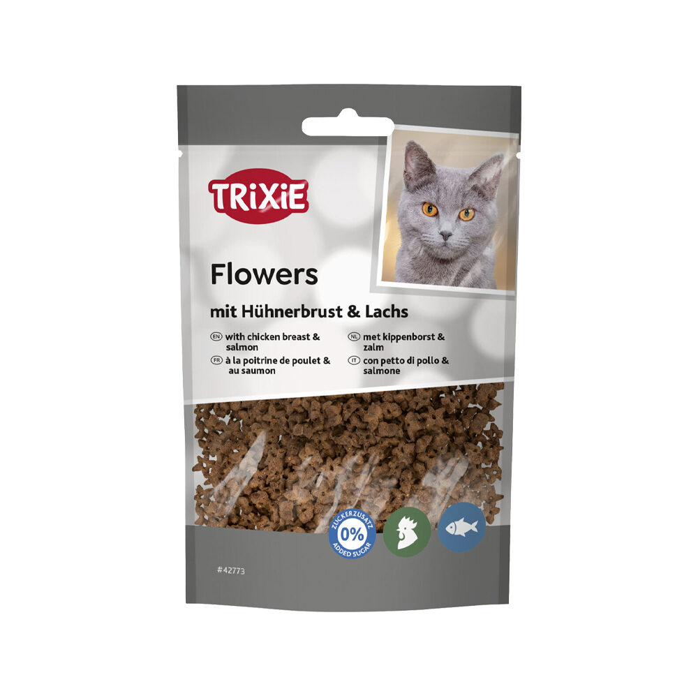 Trixie Flowers - Hähnchenbrust & Lachs - Huhn und Lachs - 50 g