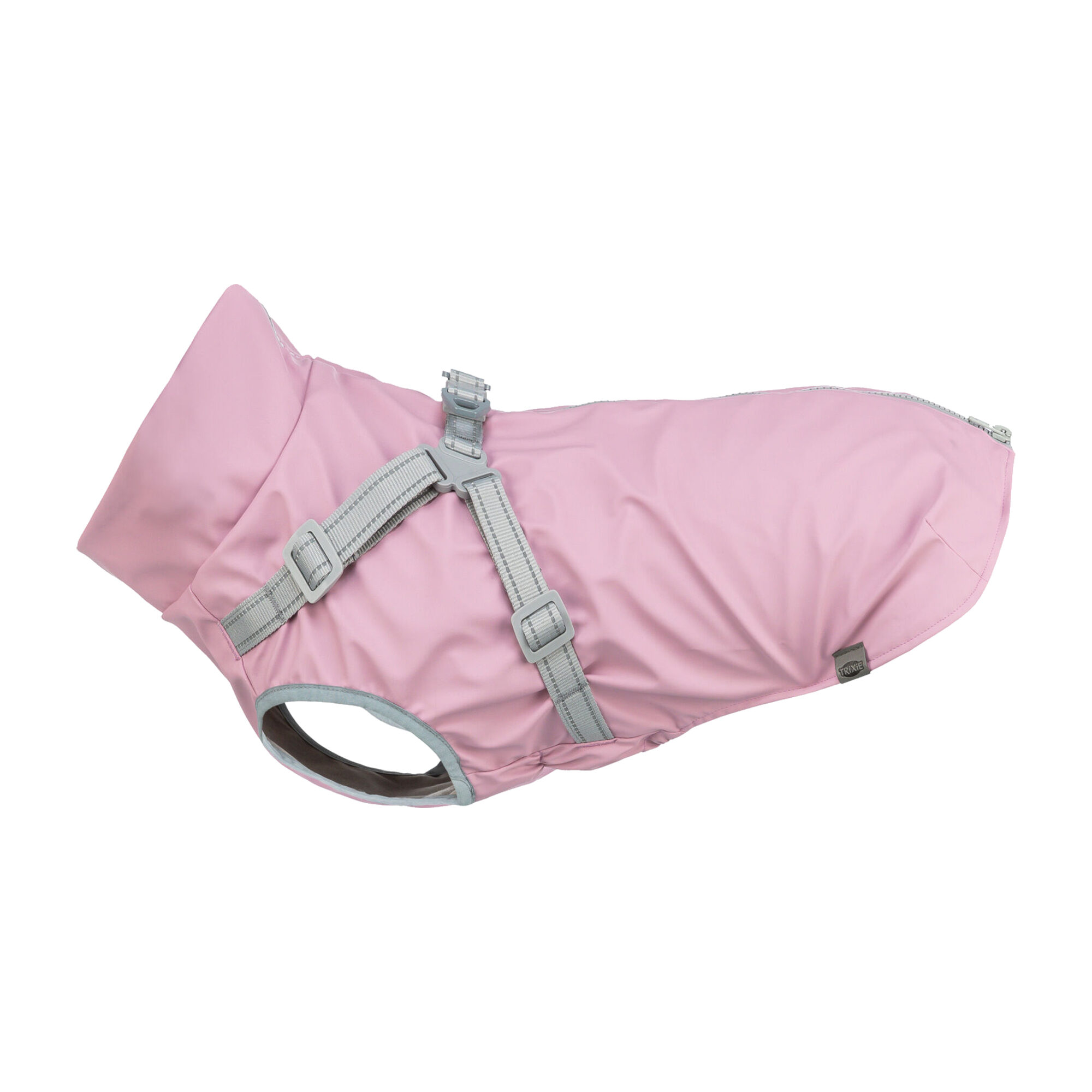 Trixie Mantel mit Geschirr Pontis Rain - Rosa - M - 45 cm