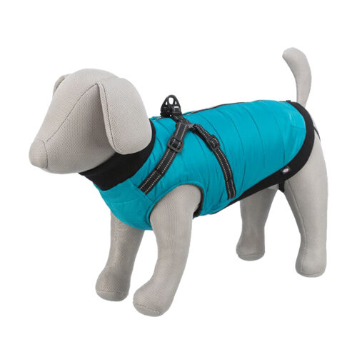 Trixie Jacket Pontis with Harness - Aqua - 36 cm