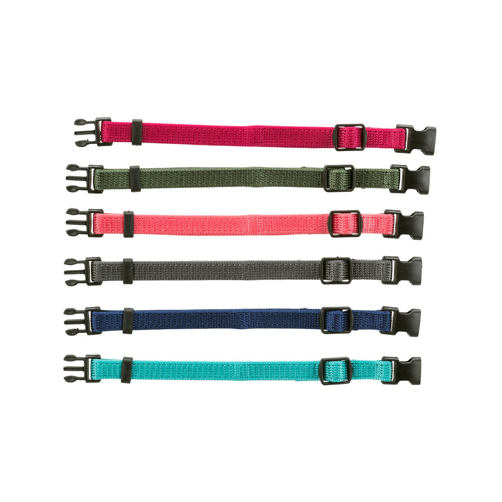 Trixie Puppy Halsbandset Fuchsia/grafiet/indigo/groen/koraal/blauw Hondenhalsband Hondenriem Nylon 22-35 cm 6 st