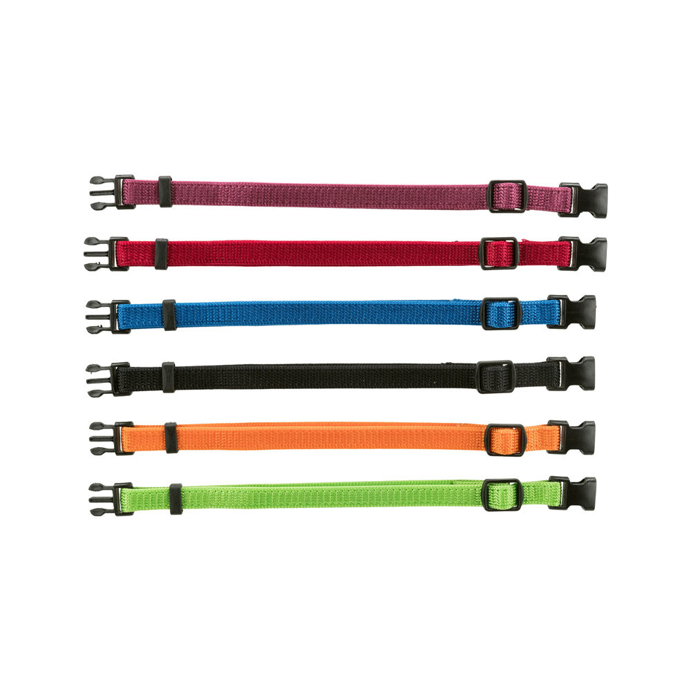 Trixie Puppy Halsband Set Zwart/rood/blauw/appel/papaya/orchidee Hondenhalsband Hondenriem Nylon 17-25 cm 6 st