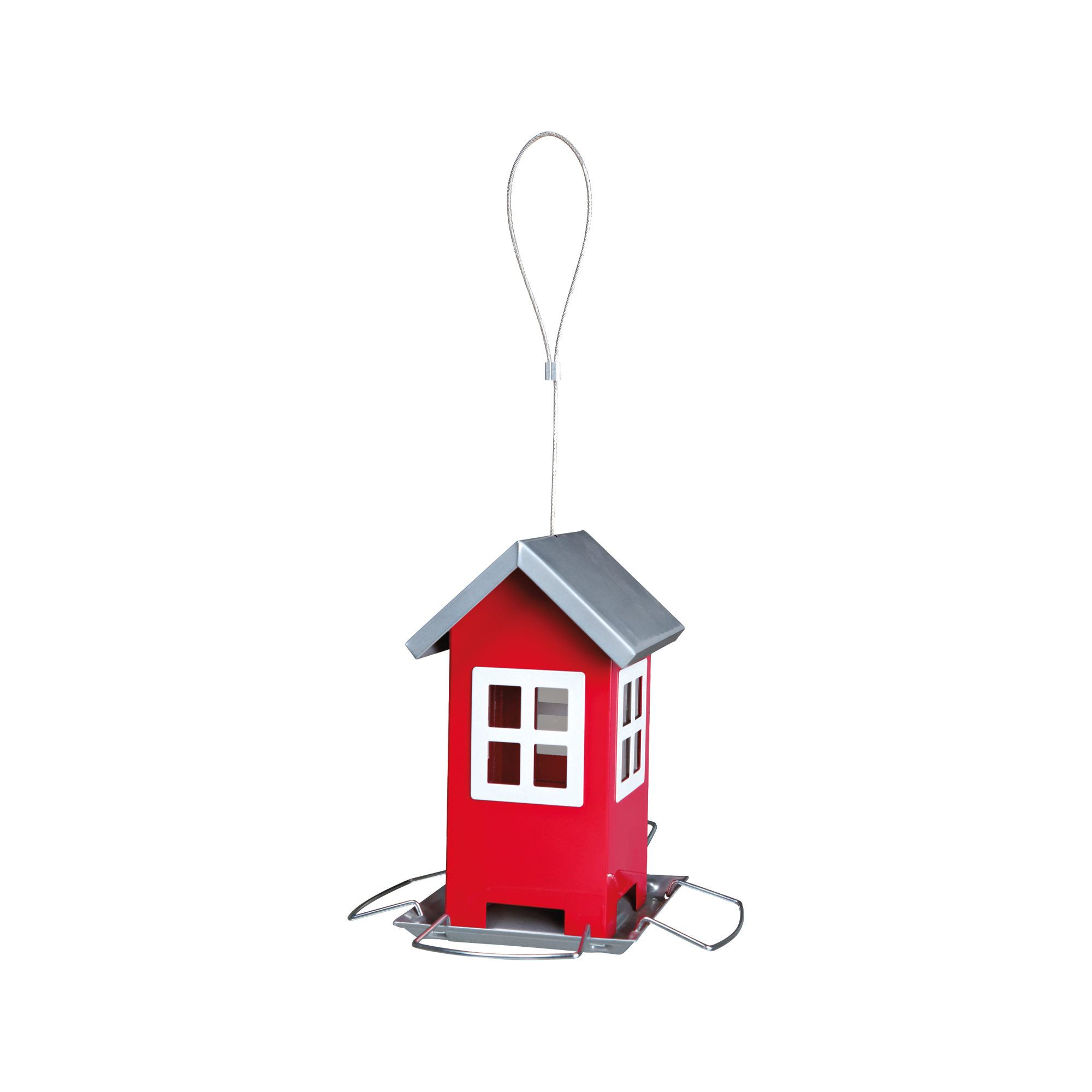 Trixie Bird Feeder - Red/Silver - 20cm