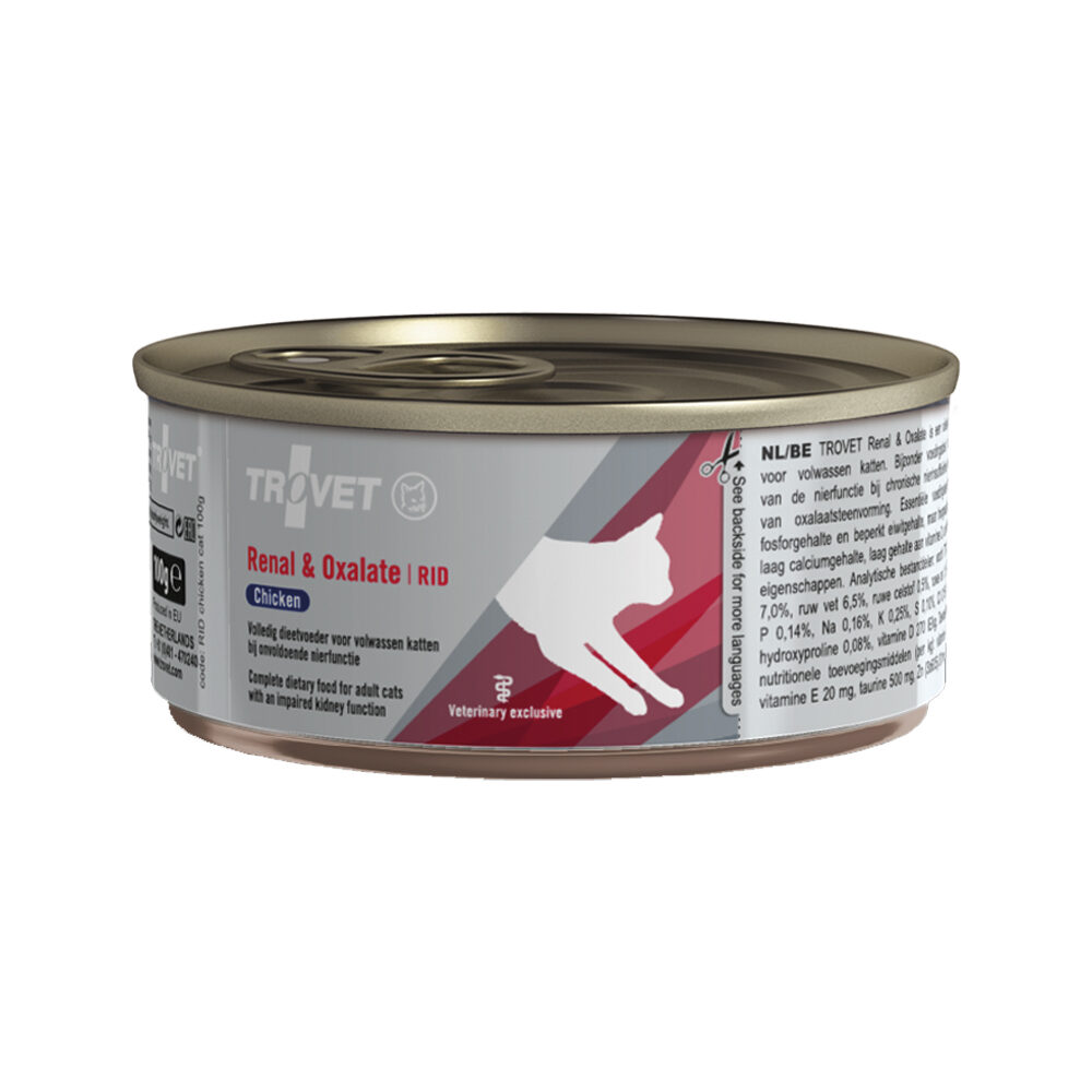TROVET Renal & Oxalate RID (Chicken) Katze - 12 x 100 g Dosen