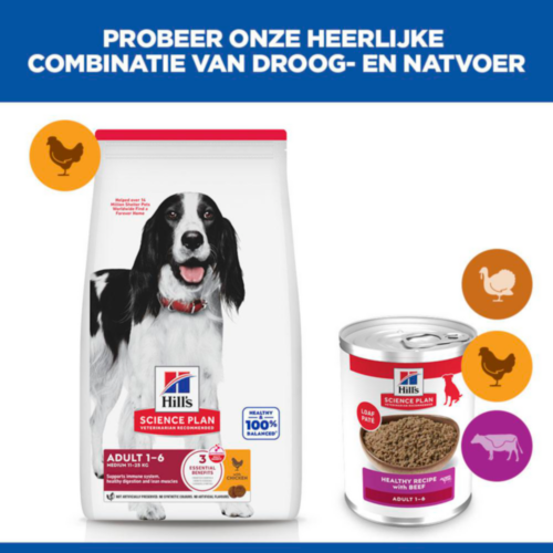 Hill's Science Plan Medium - Adult - Rund - Blik