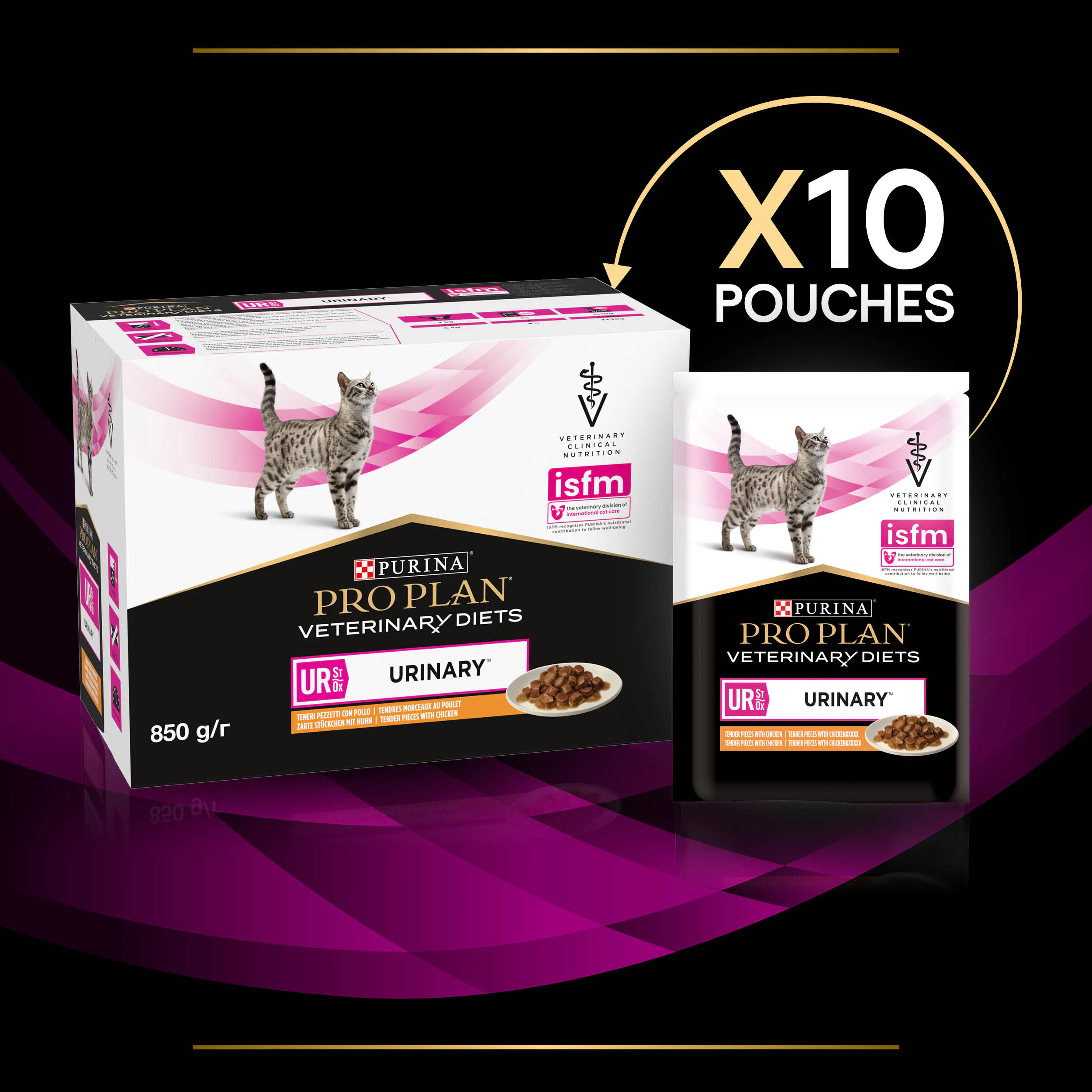 Purina Pro Plan Veterinary Diets UR Urinary - Kat - Pouch Kip - 10 x 85 g