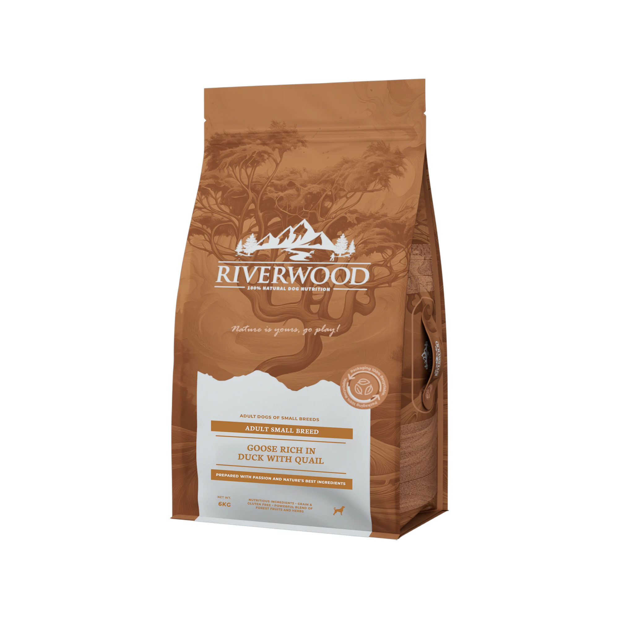 Riverwood Small Breeds Adult Dog - Goose & Duck with Quail - 6 kg