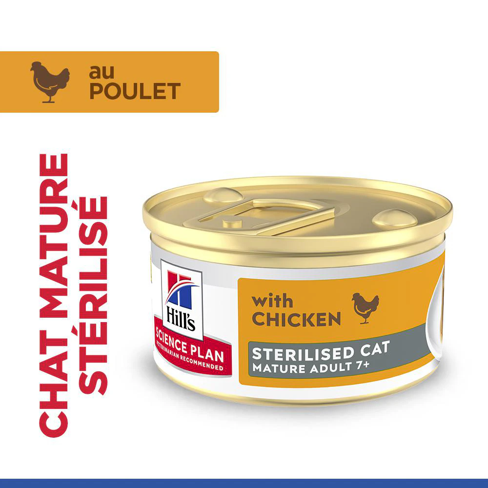 Hill's Science Plan Feline Sterilised Mature Adult Premium Mousse - Poulet
