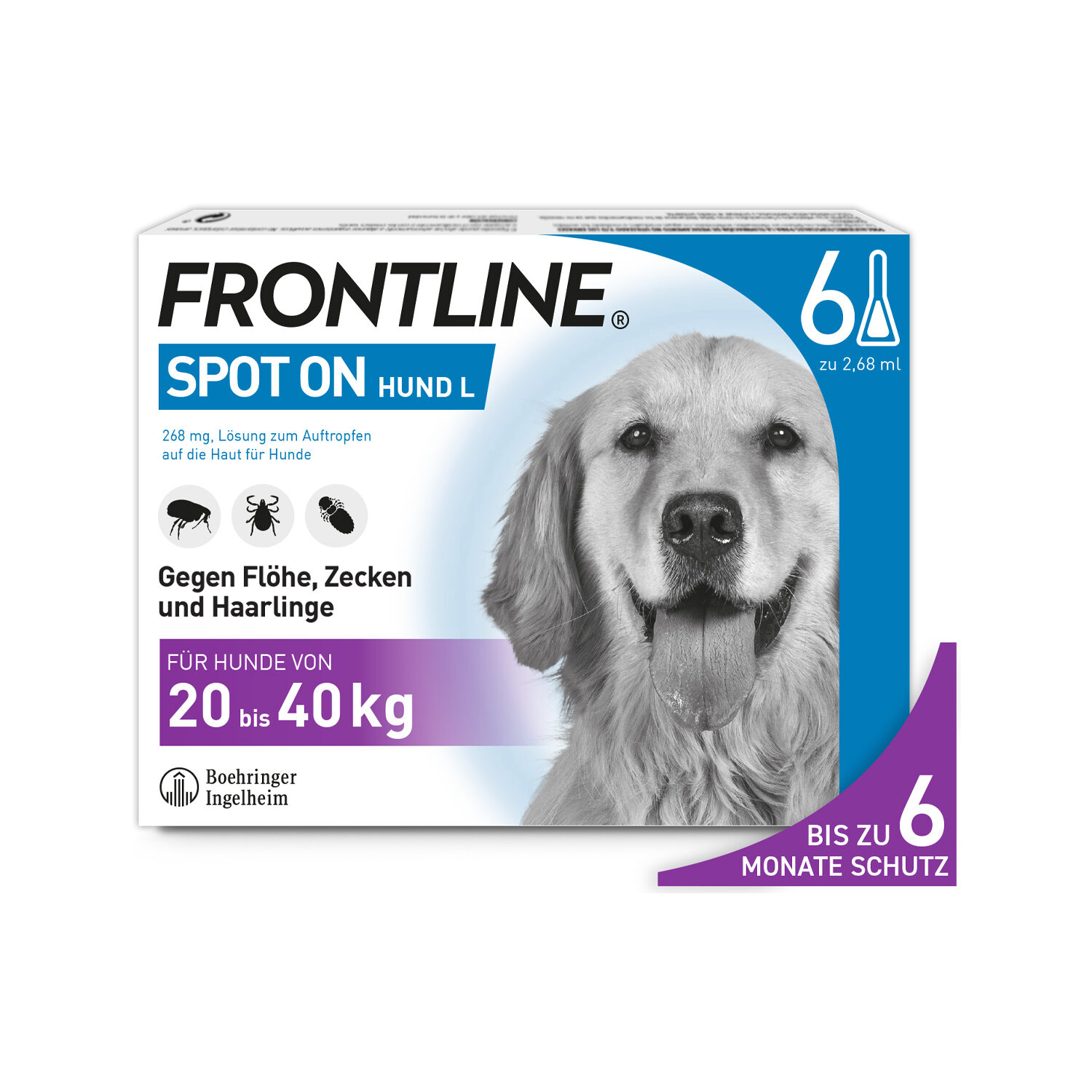 Frontline Spot On hond L (20-40 kg) - 2 x 6 pip.