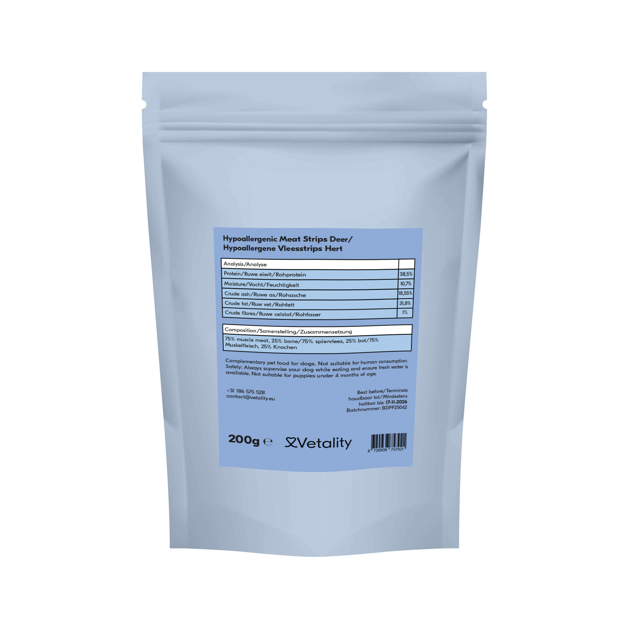 Vetality Hypoallergene Fleischstreifen