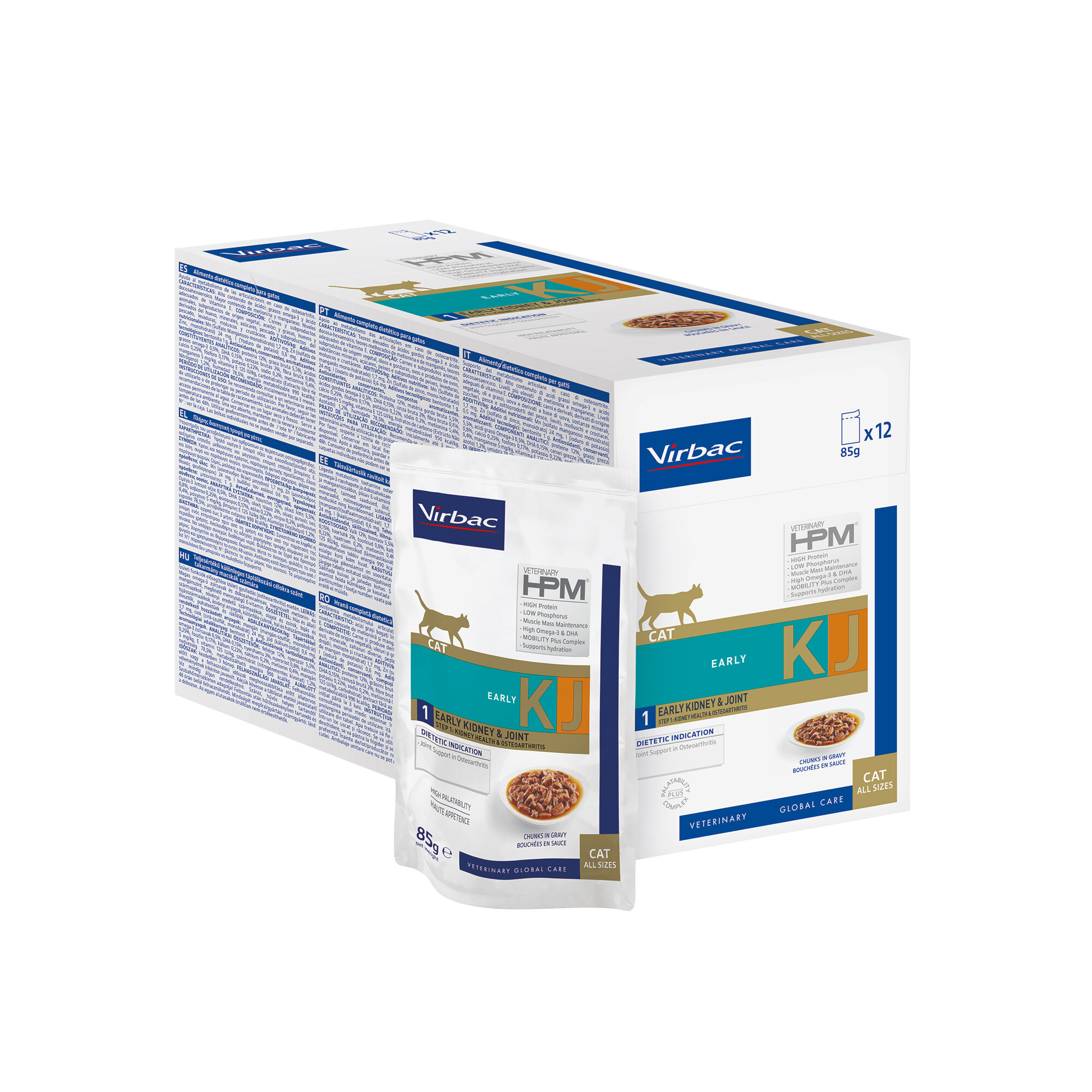 ビルバック KIDNEY VETERINARY HPM 猫用 腎臓&リン制限＋関節 KJ2ドライ 1kg