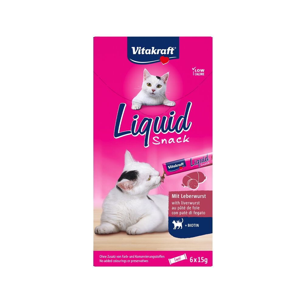 Vitakraft Cat Liquid Snack – Leberwurst – 6 x 15 g Vitakraft Cat Liquid Snack – Leberwurst – 6 x 15 g