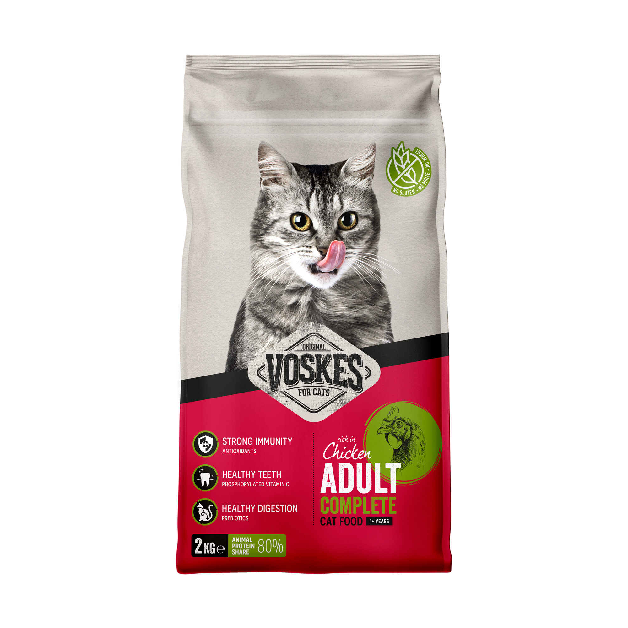 Voskes Adult Kattenvoer - Kip - 2 kg