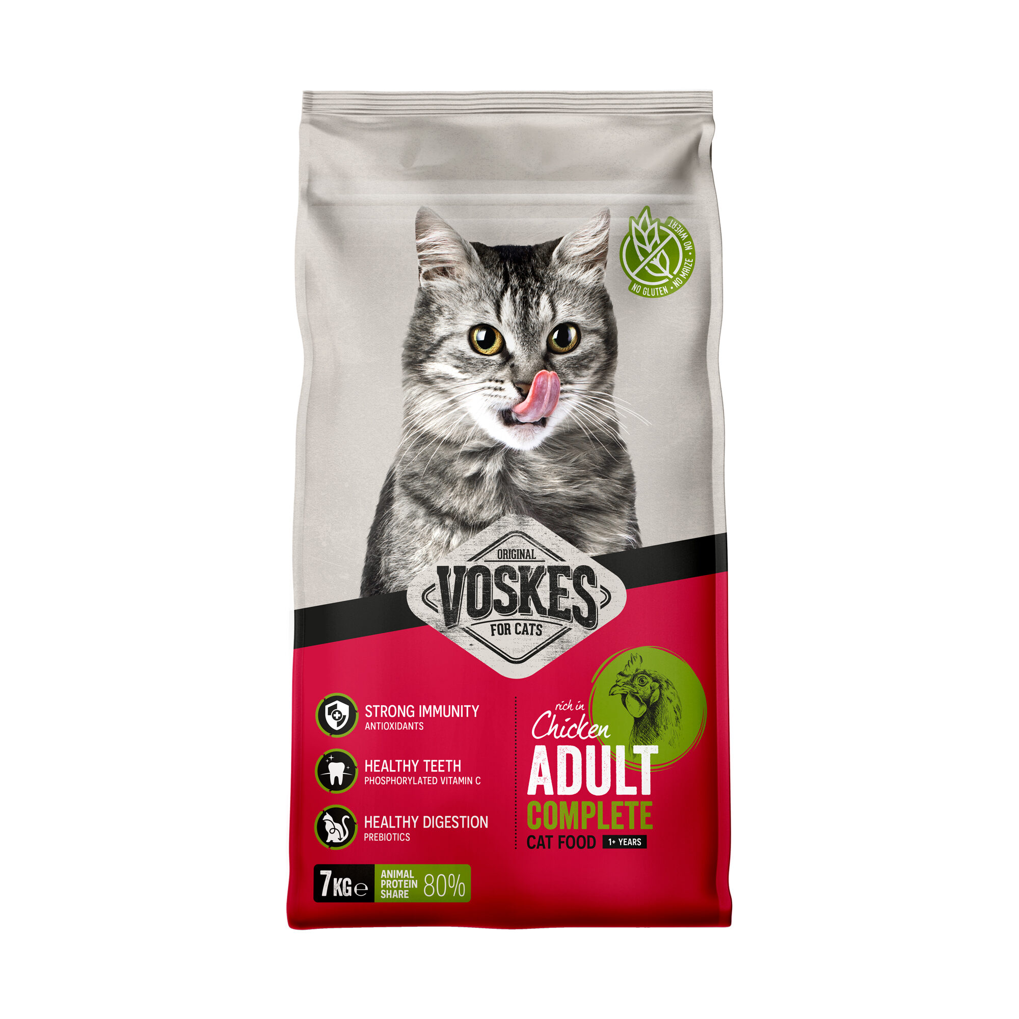 Voskes Adult Kattenvoer - Kip - 7 kg