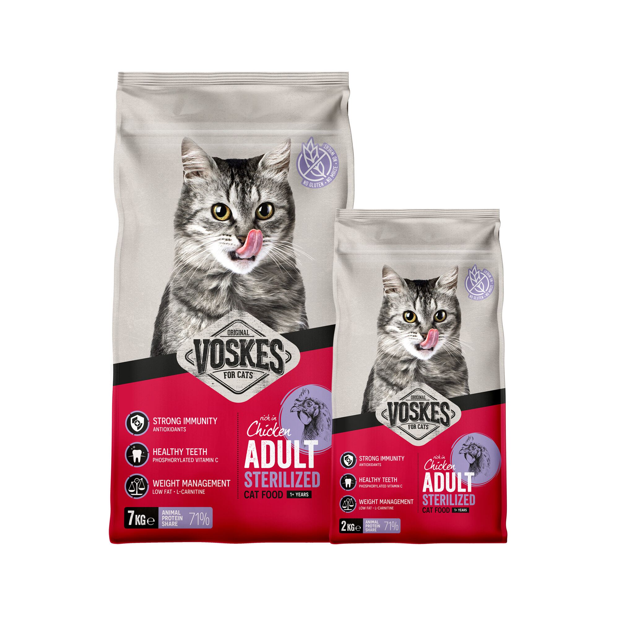 Voskes Adult Sterilized Kattenvoer - Kip