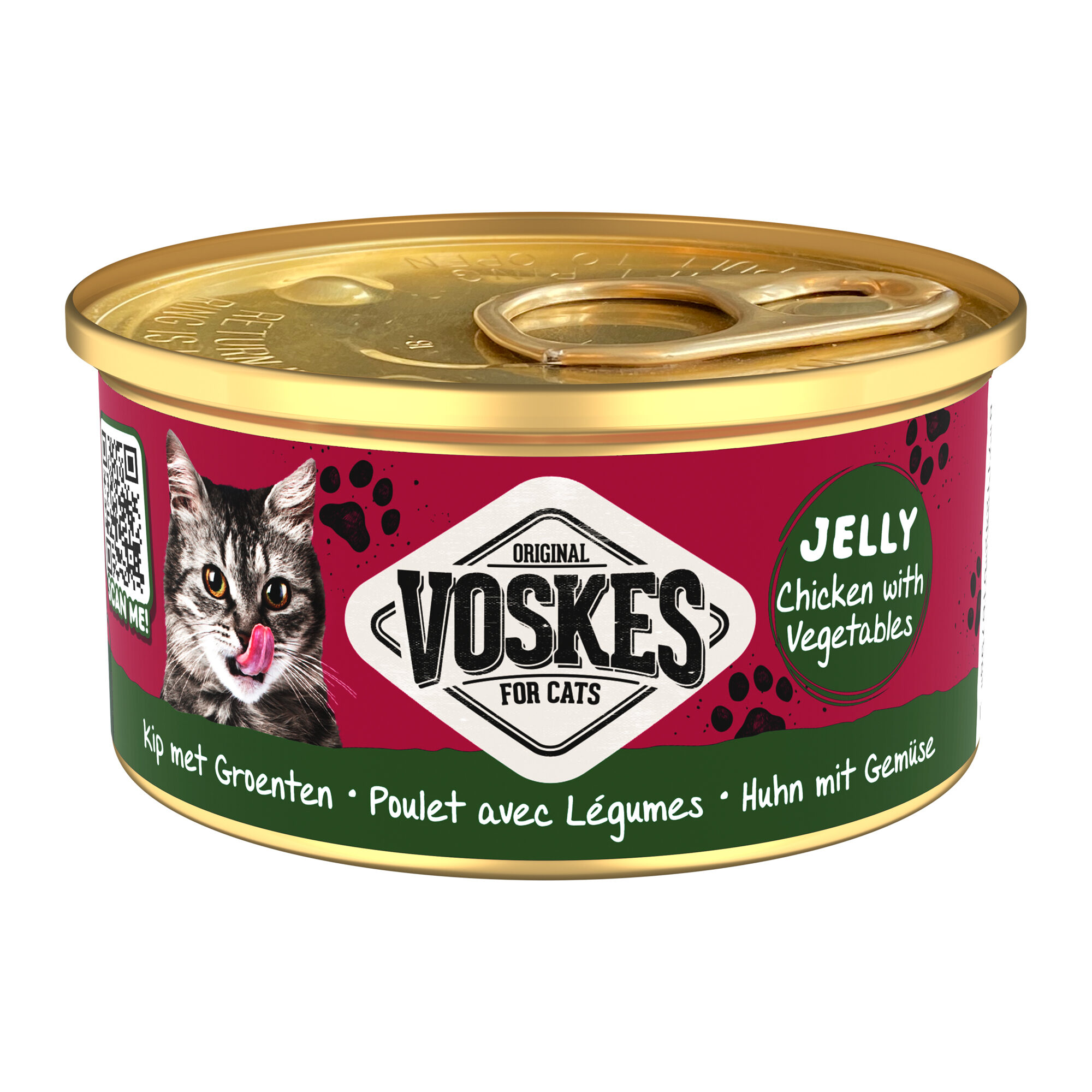 Voskes Gelee Katzennahrung - Huhn und Gemüse - 24 x 85 g