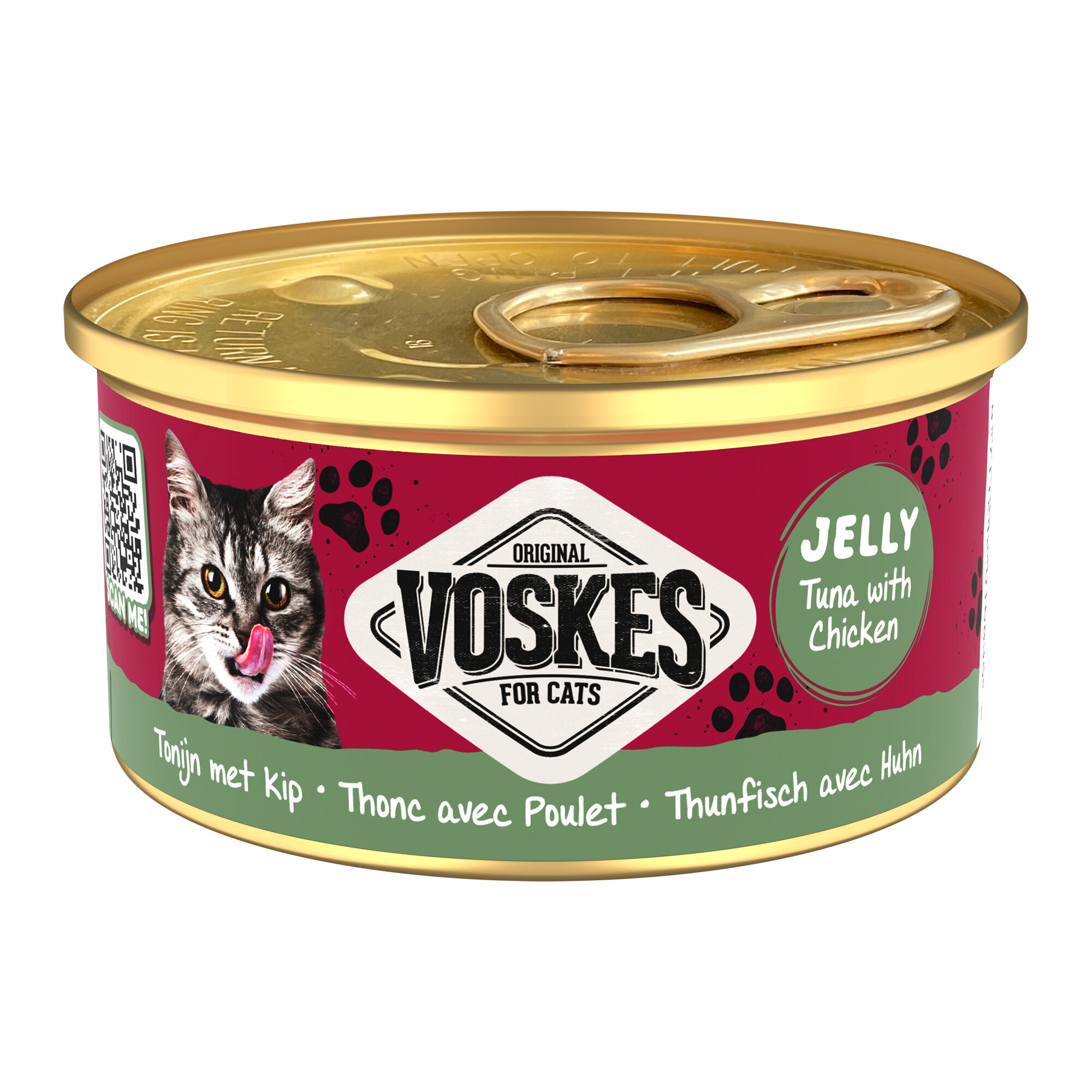 Voskes Gelee Katzennahrung - Thunfisch und huhn - 24 x 85 g