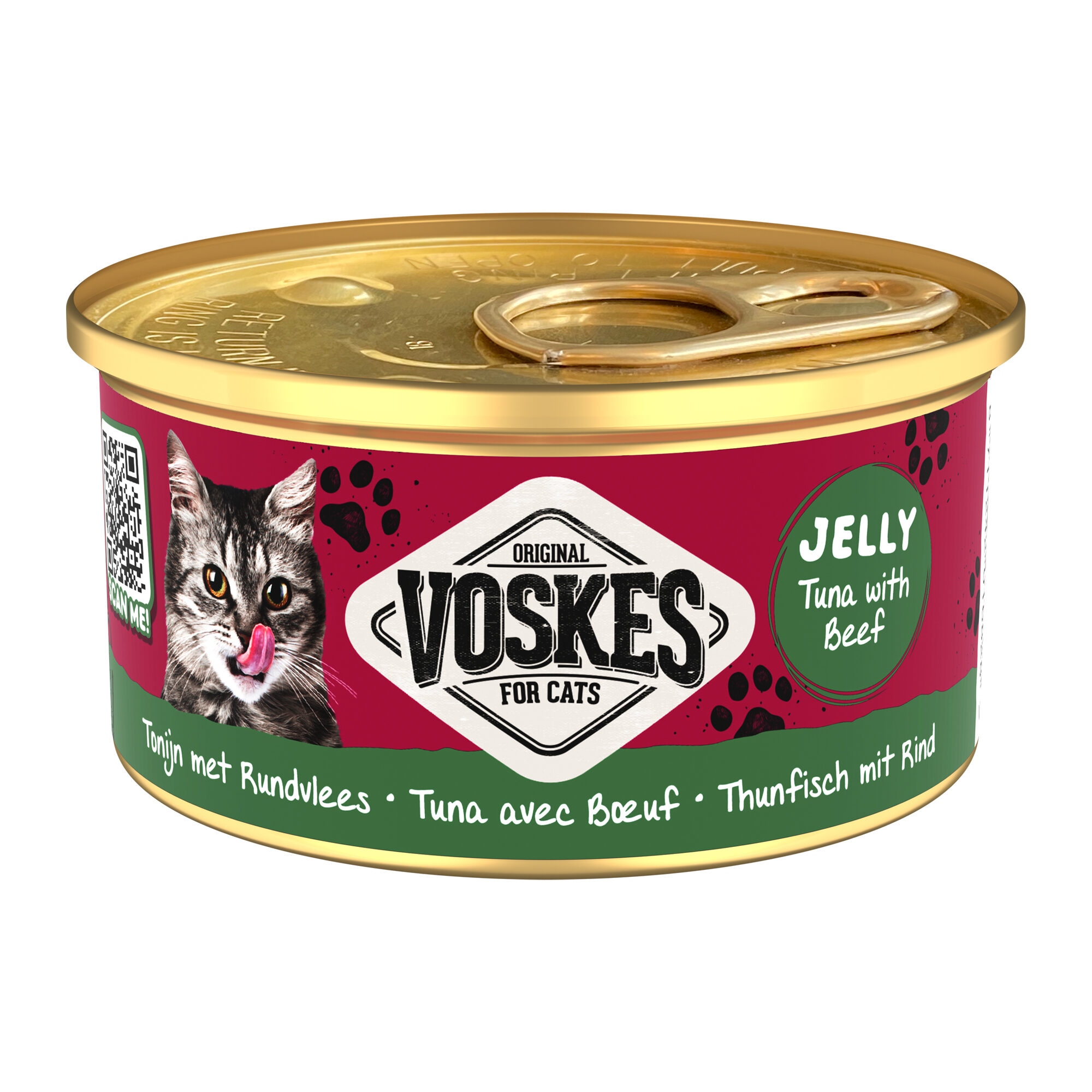 Voskes Gelee Katzennahrung - Thunfisch und Rind - 24 x 85 g