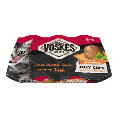 Voskes Jelly Cups Kattensnack - Tonijn en garnalen - 6 x 25 g