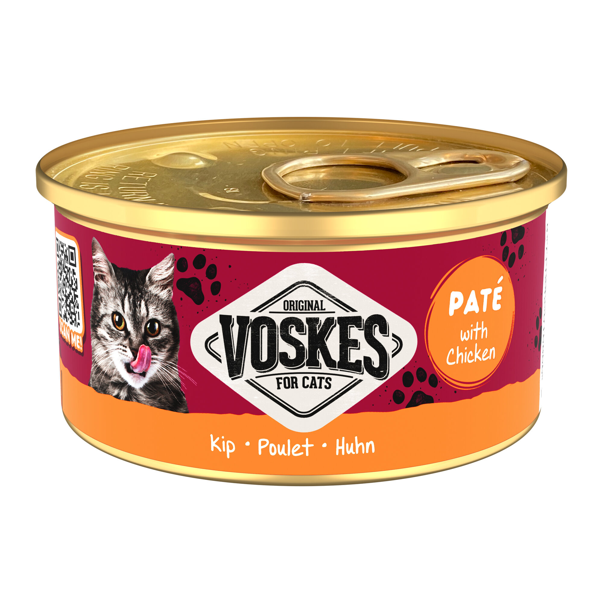 Voskes Paté Kattenvoer - Kip - 24 x 85 g
