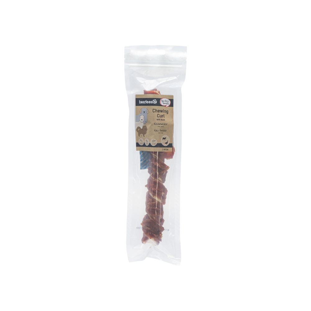 Beeztees Kauwtwister - Eend - 1 x 25 cm