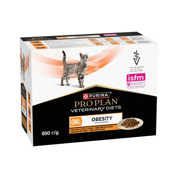 Purina Pro Plan Veterinary Diets OM Obesity Management - Kat - Pouch Kip - 10 x 85 g