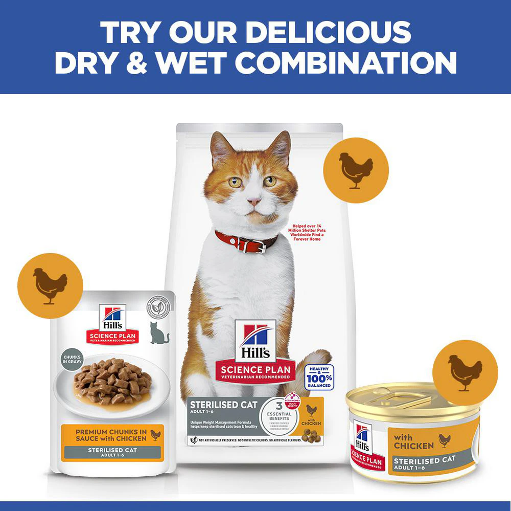 Hill's Science Plan Feline Sterilised Adult Premium Mousse - Chicken