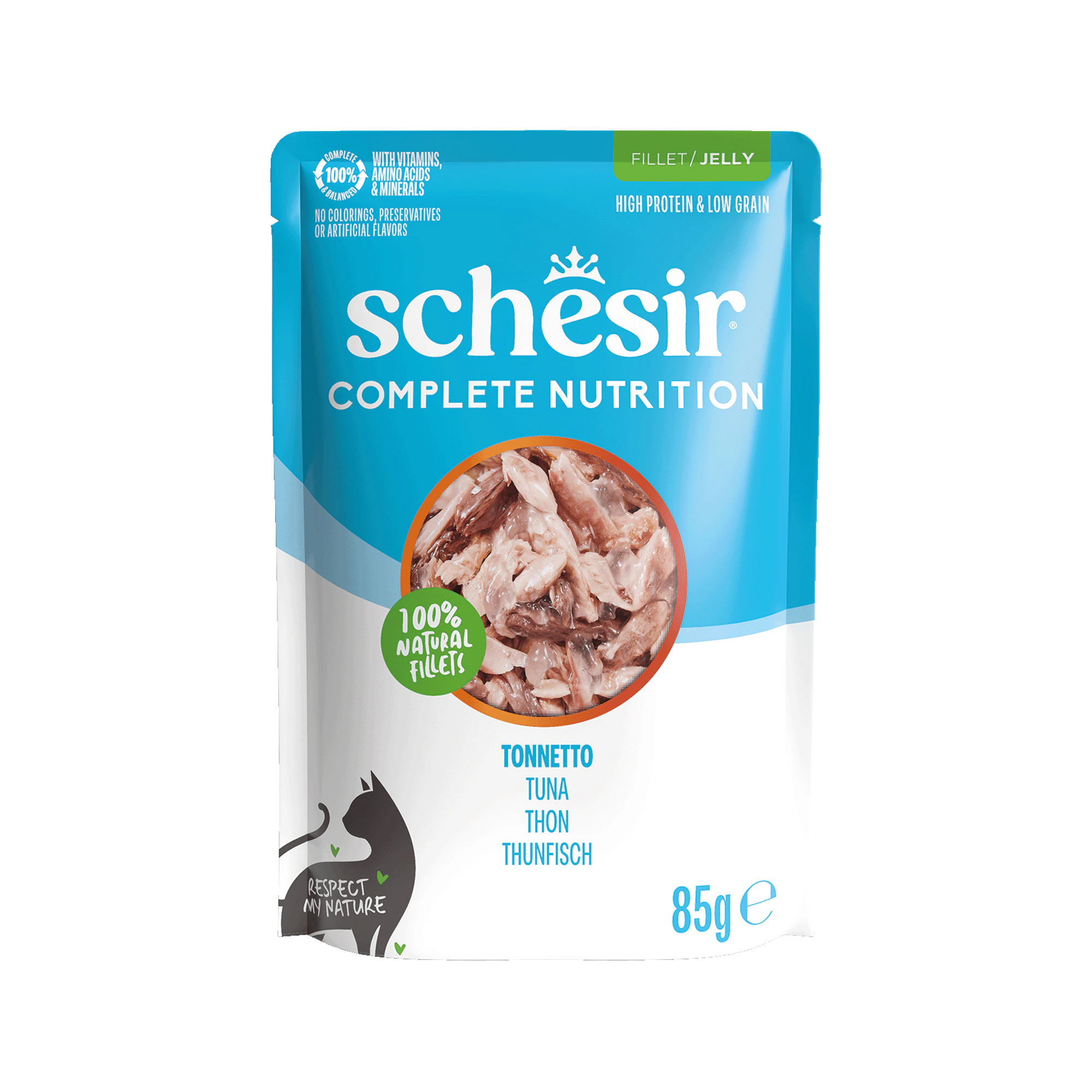 Schesir Natvoer - Tonijn - 12 x 85 g
