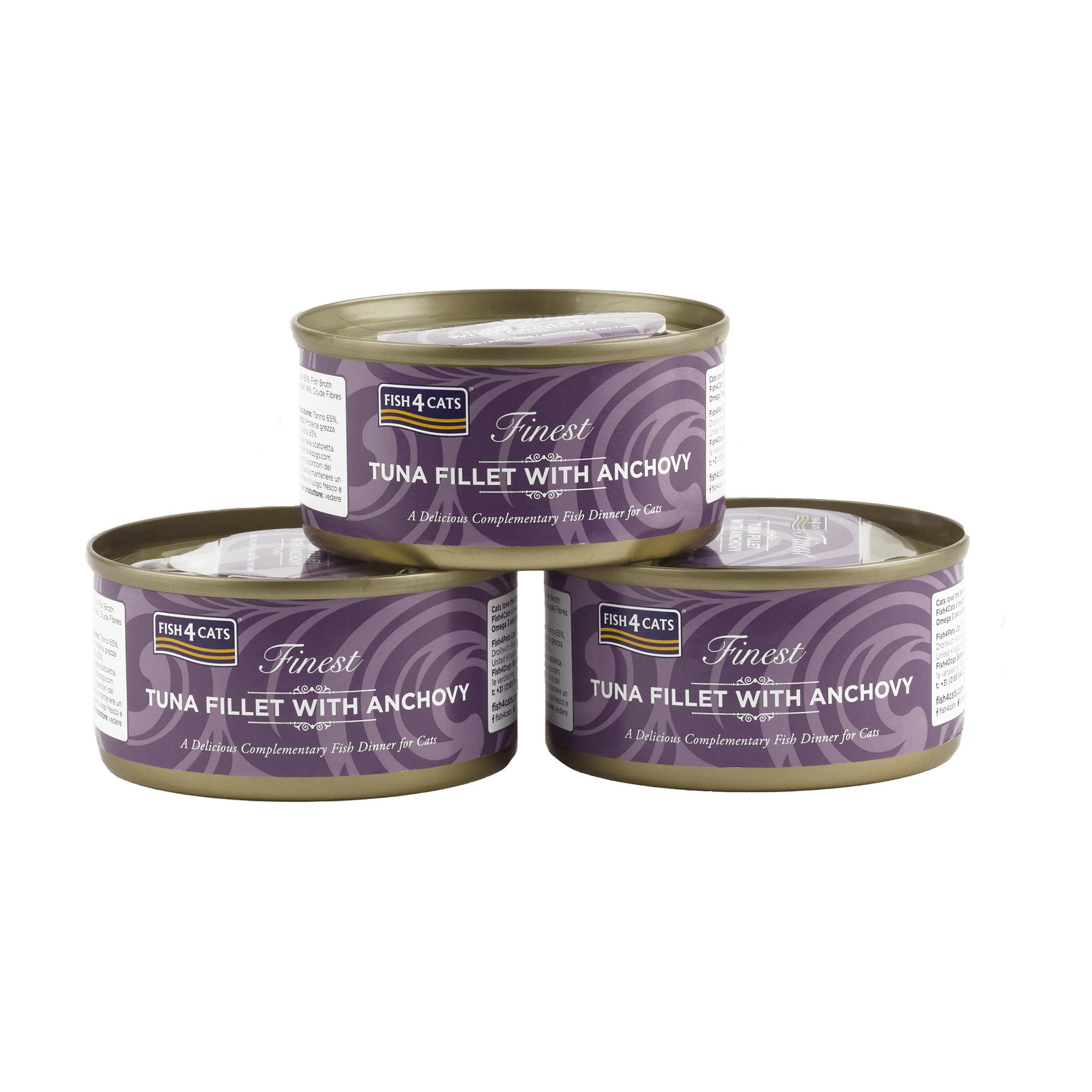 Fish4Cats Finest Adult Cat - Tun med Ansjoser - 10 x 70 g