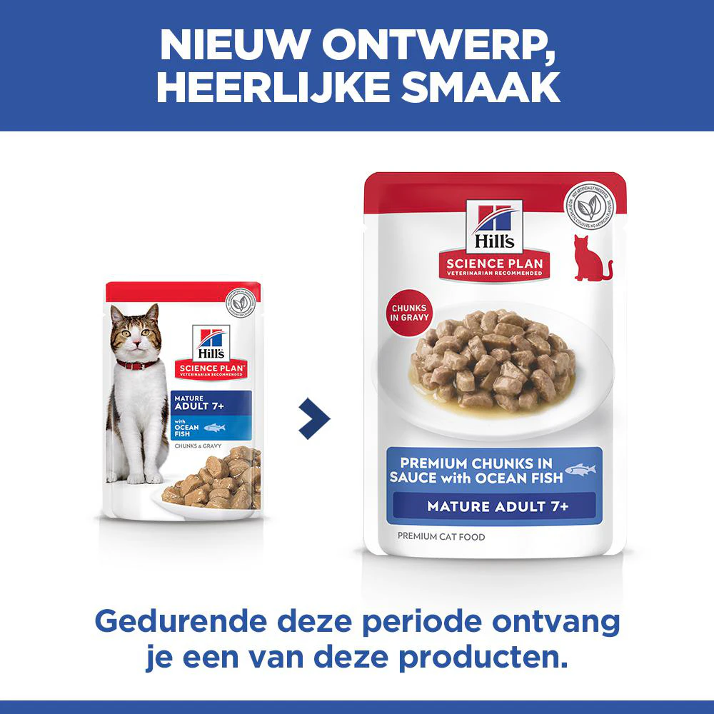 Hill's Science Plan Mature Adult -  Zeevis - Maaltijdzakje