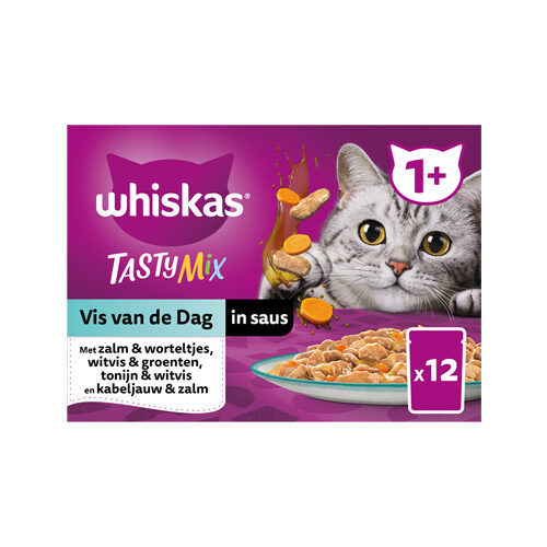 Whiskas 1+ Natvoer Tasty Mix Katten Bestellen Medpets.be
