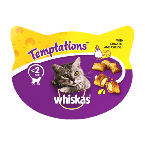 Whiskas Temptations - Kip en kaas - 60 gram