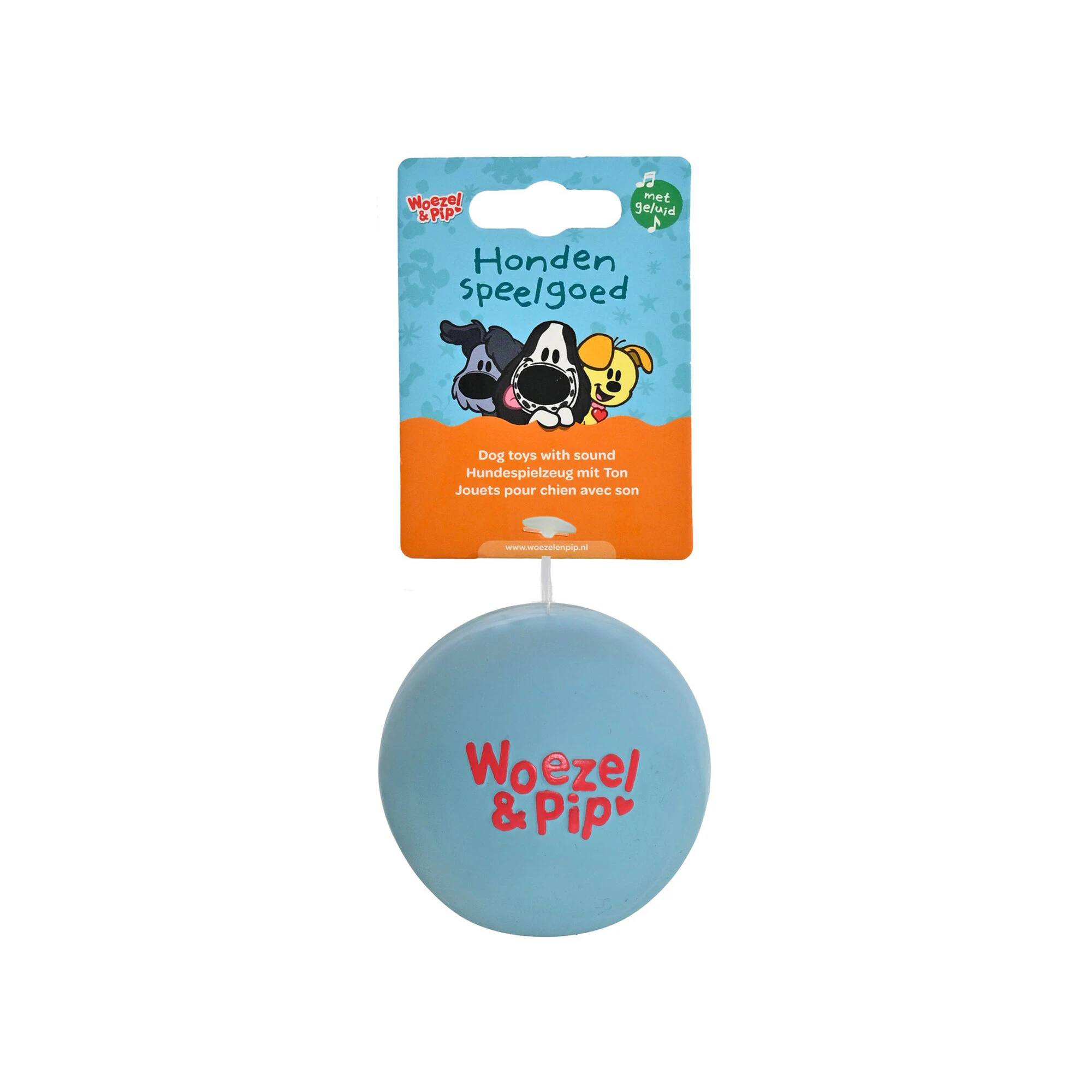 Woezel & Pip Latex Speelbal - Blauw