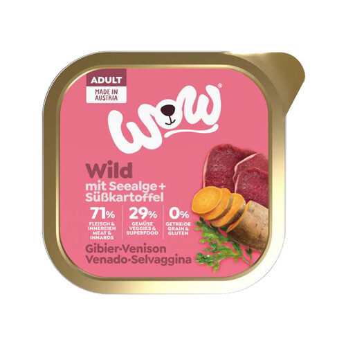 WOW! Adult hondenvoer - kuipje - wild