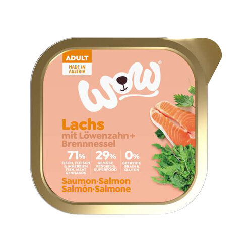 WOW! Adult hondenvoer - kuipje - zalm