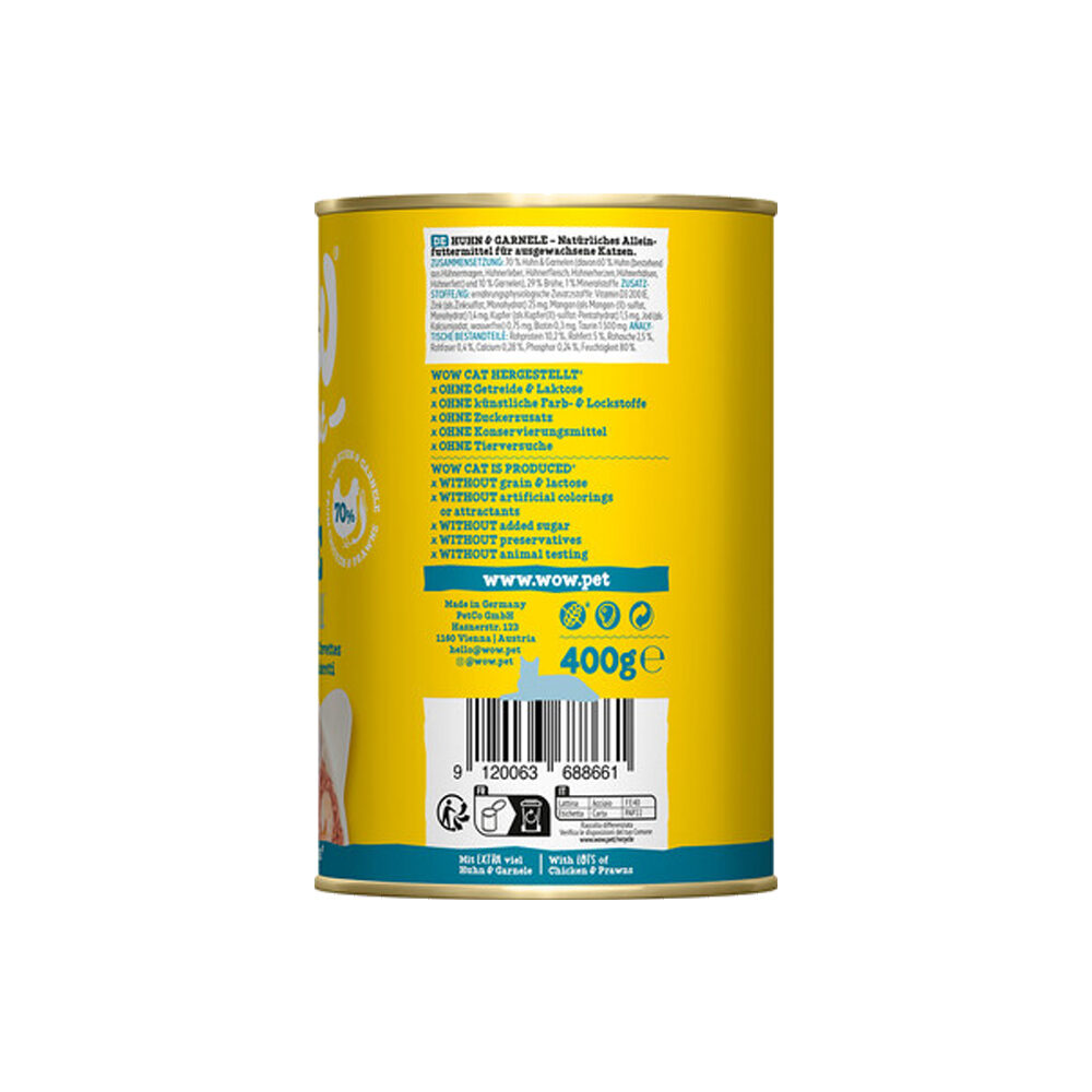 WOW Cat Wet Adult - Huhn & Garnelen