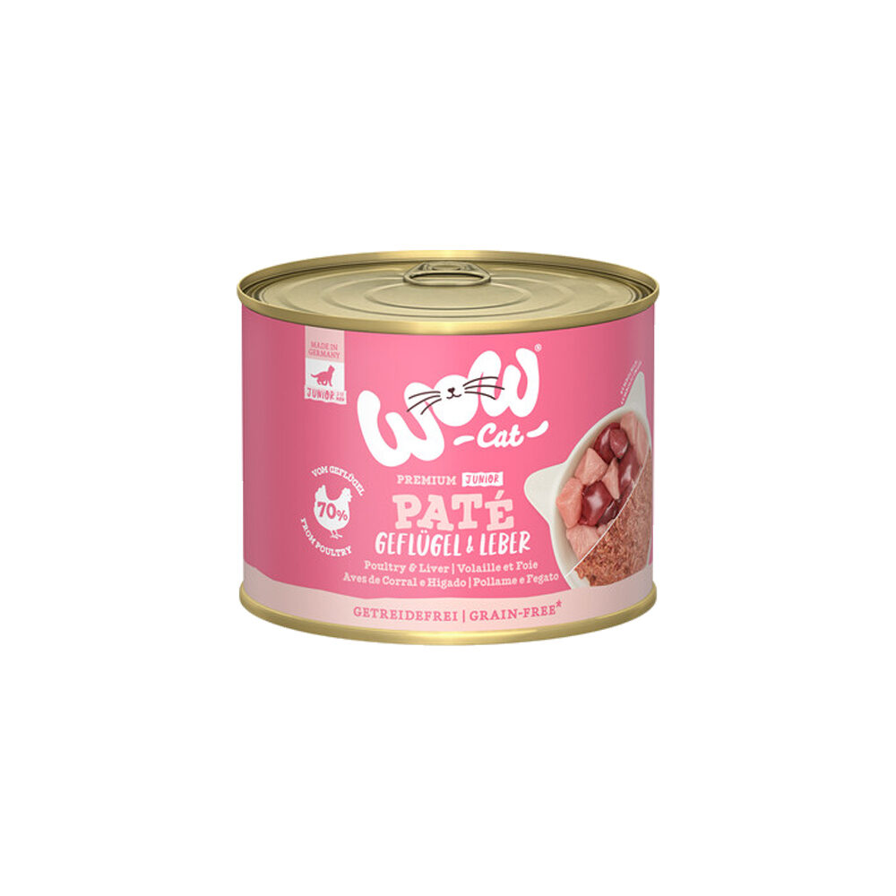 WOW Cat Wet Junior - Geflügel & Leber - 200 g