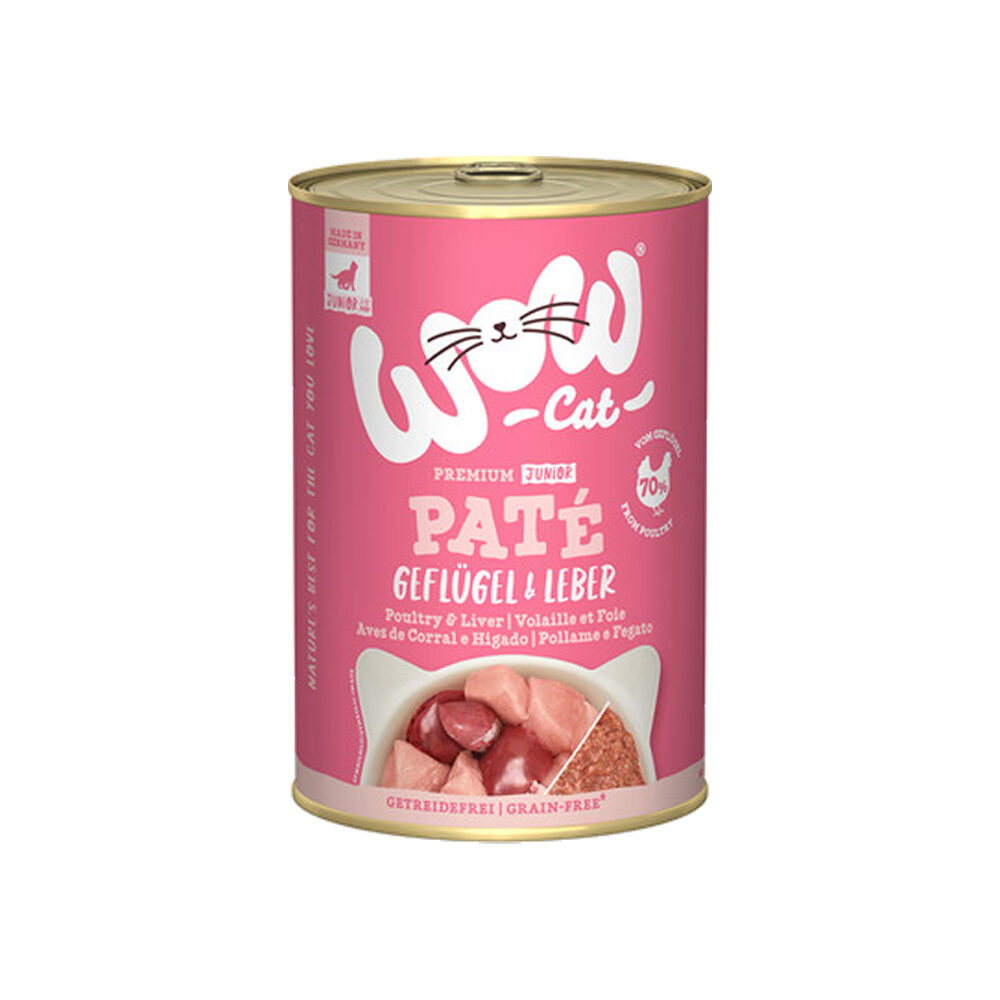 WOW Cat Wet Junior - Geflügel & Leber - 400 g