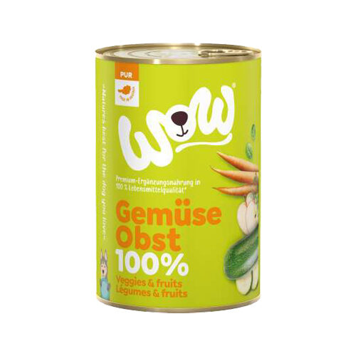 WOW! PUUR 100% Hondenvoer - Groenten en Fruit - Blik