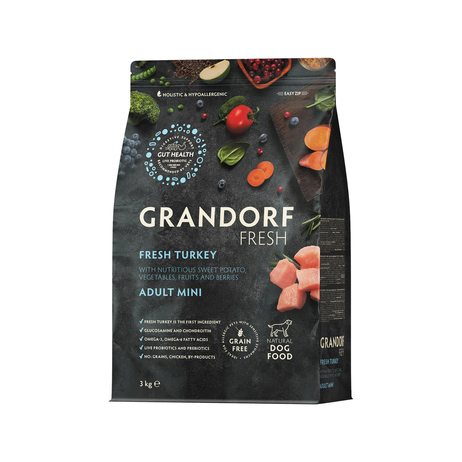 Grandorf Fresh Mini Breeds Adult - Tacchino - Cibo per cani