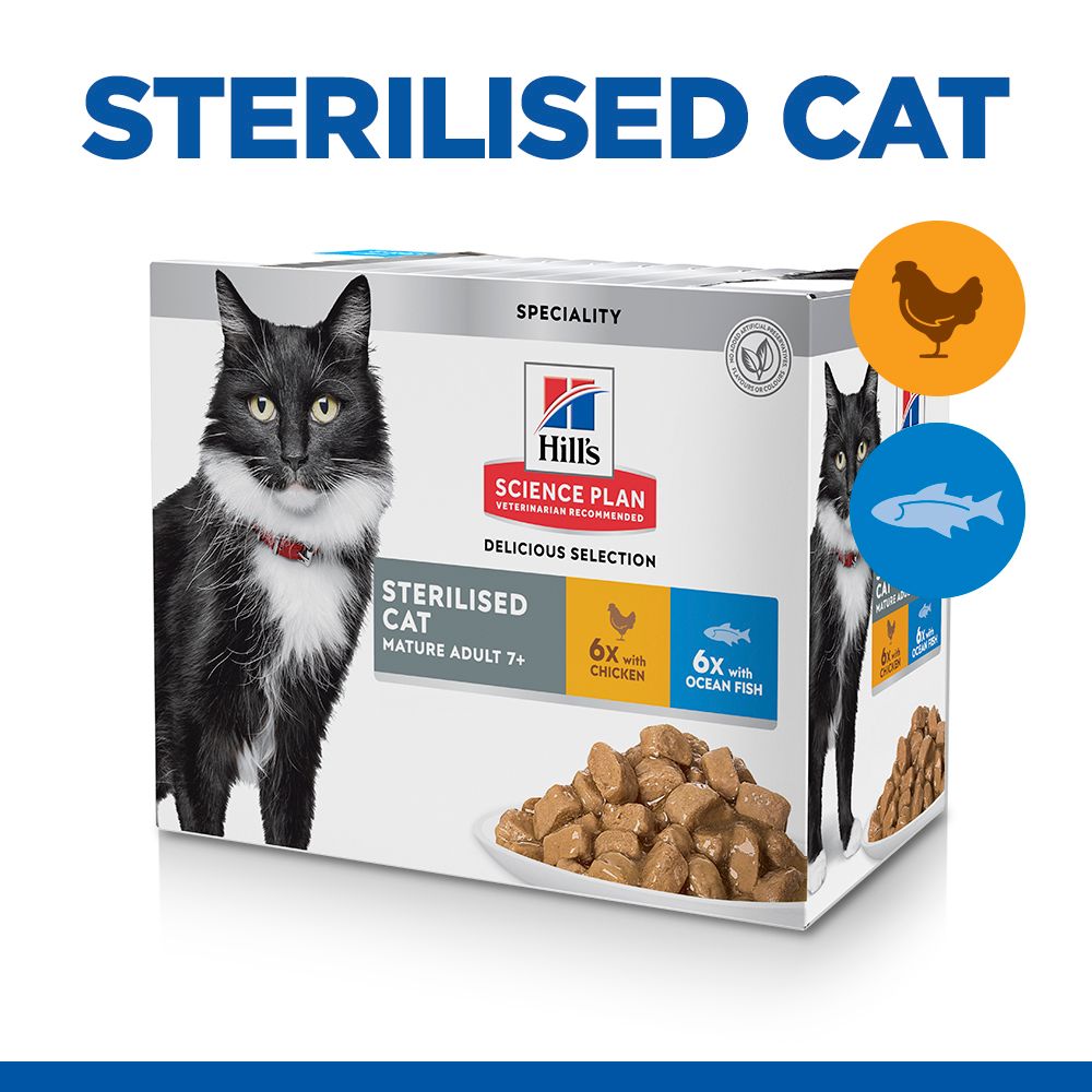 Hill's Science Plan Mature Adult - Sterilised - Favourite Selection - Maaltijdzakje