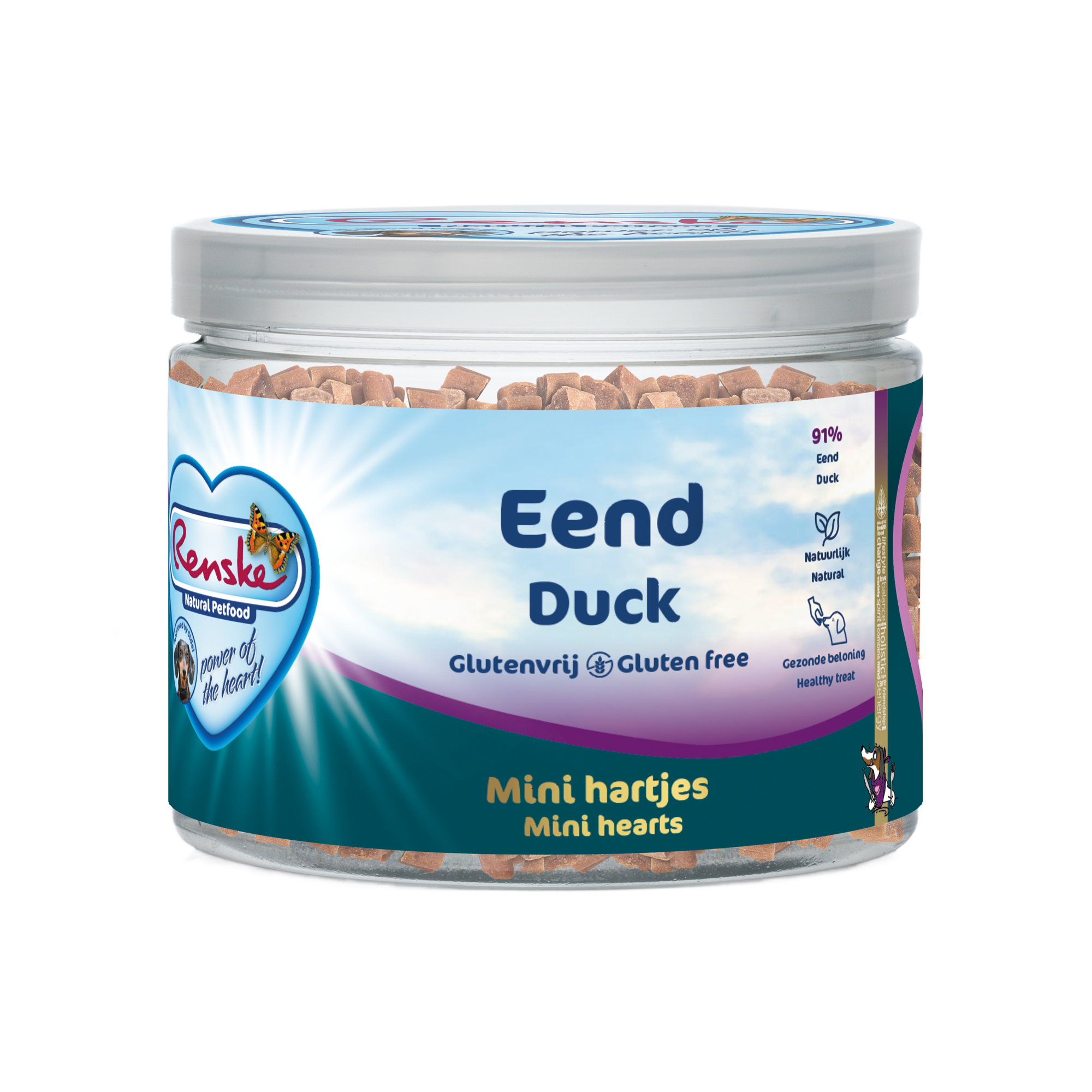 Renske Gezonde Beloning Mini Hartjes - Eend - 100 g