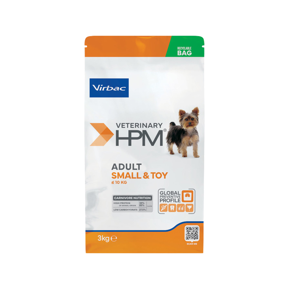 Veterinary HPM - Adult Dog - Small & Toy Hundefutter - 3 kg