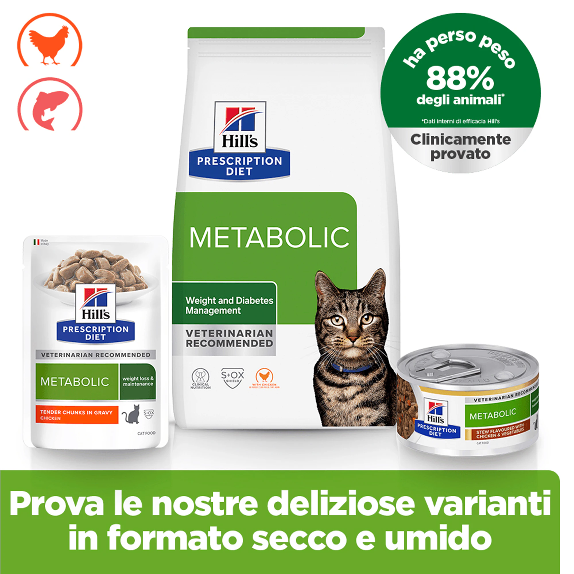 Hill's Metabolic Weight Management - Prescription Diet - Feline - Buste Cibo Umido