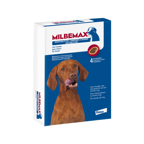 Milbemax Kauwtabletten - grote hond - 4 tabl.