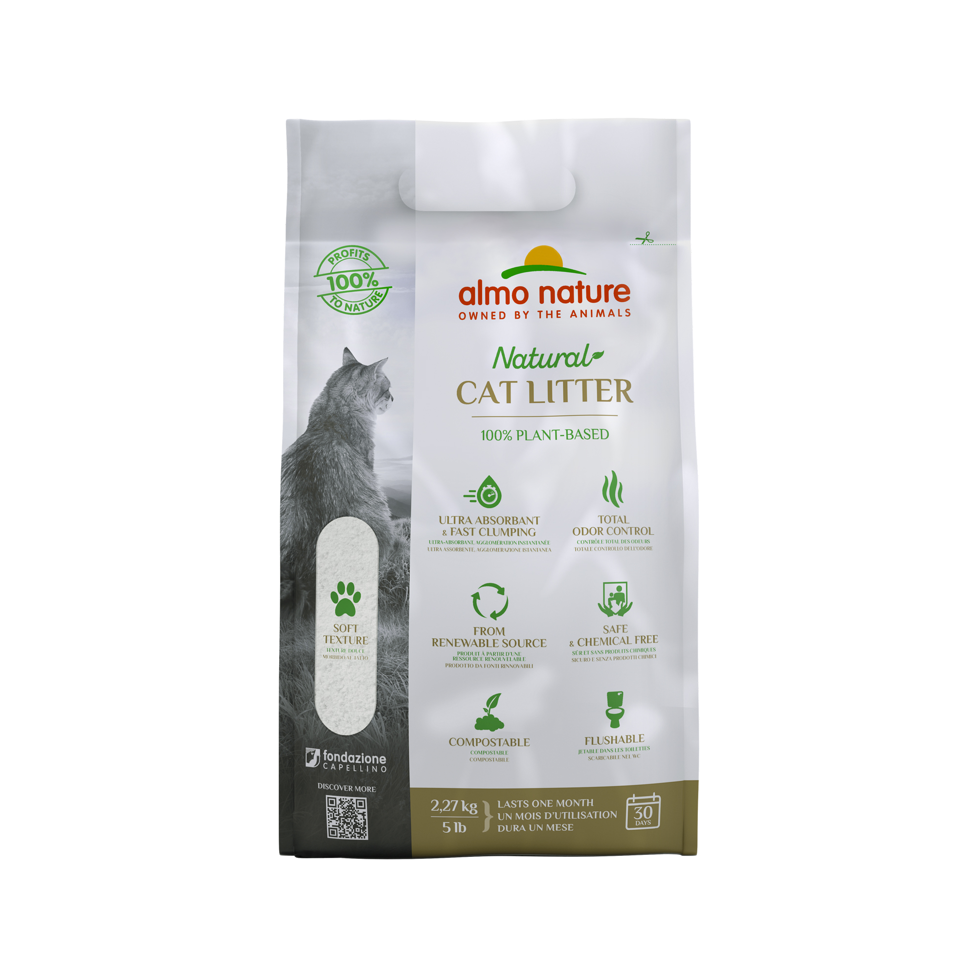 Almo Nature Katzenstreu – 5 x 2,27 kg