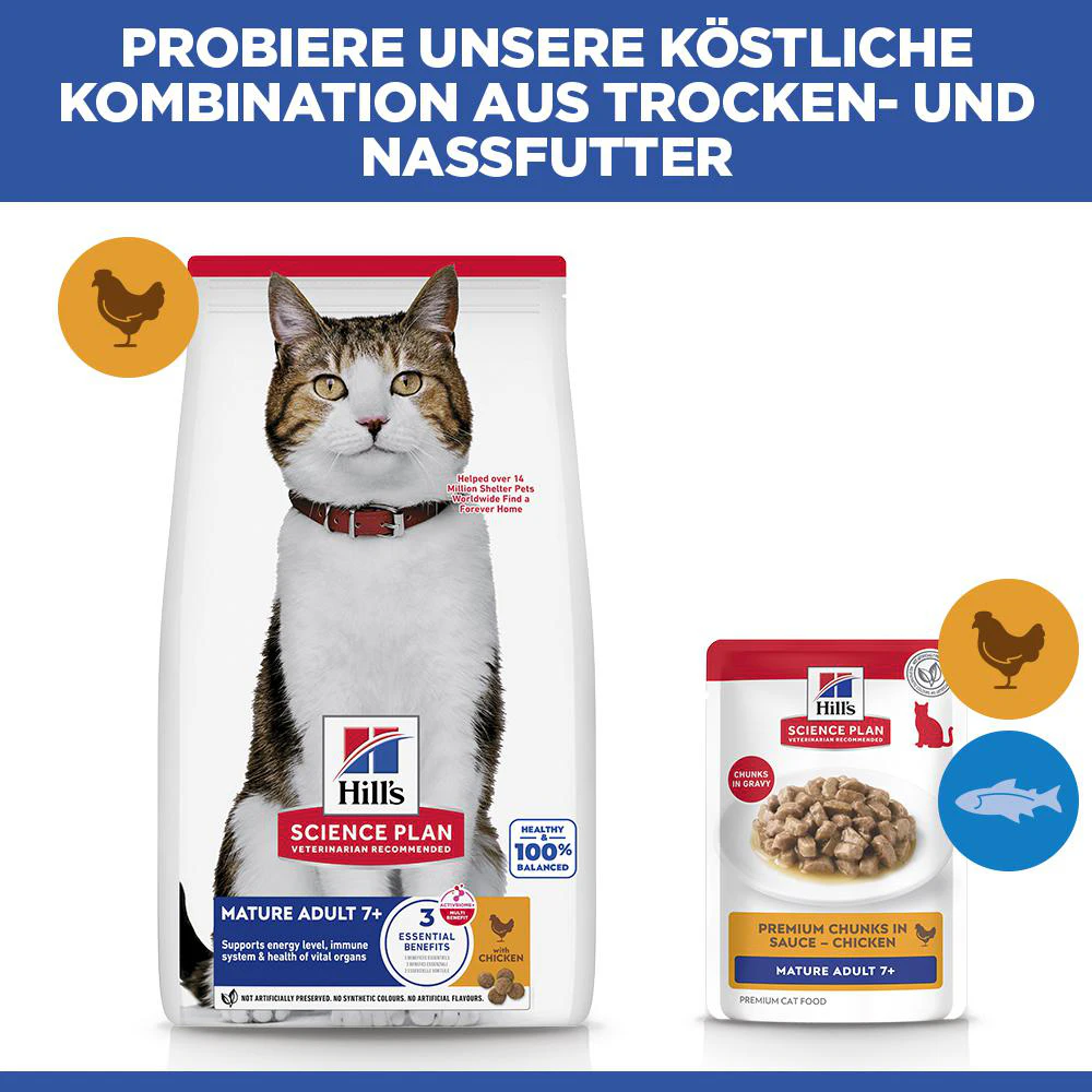 Hill's Science Plan Mature Adult - Huhn - Mahlzeit Beutel
