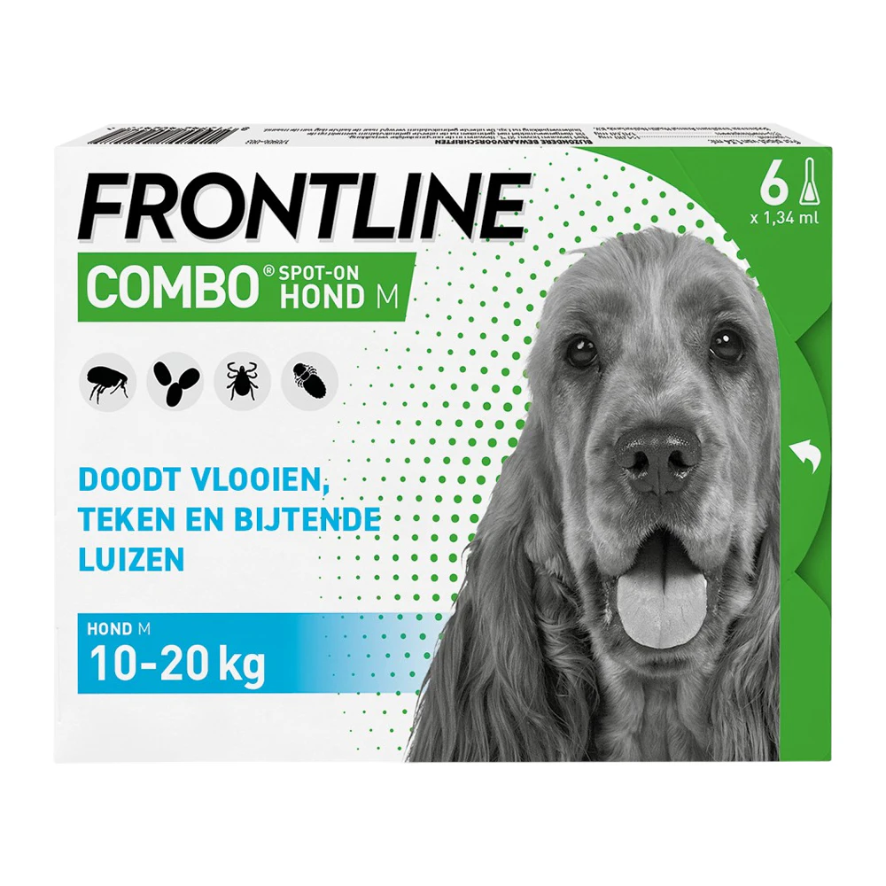 Frontline Combo hund M (10-20 kg) - 6 pipetter