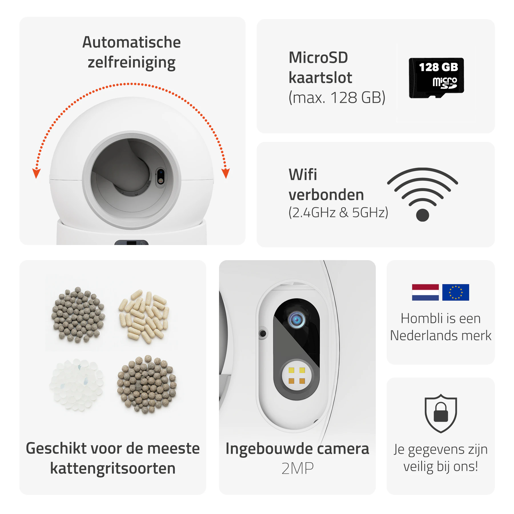 Hombli Smart Kattenbak met Camera